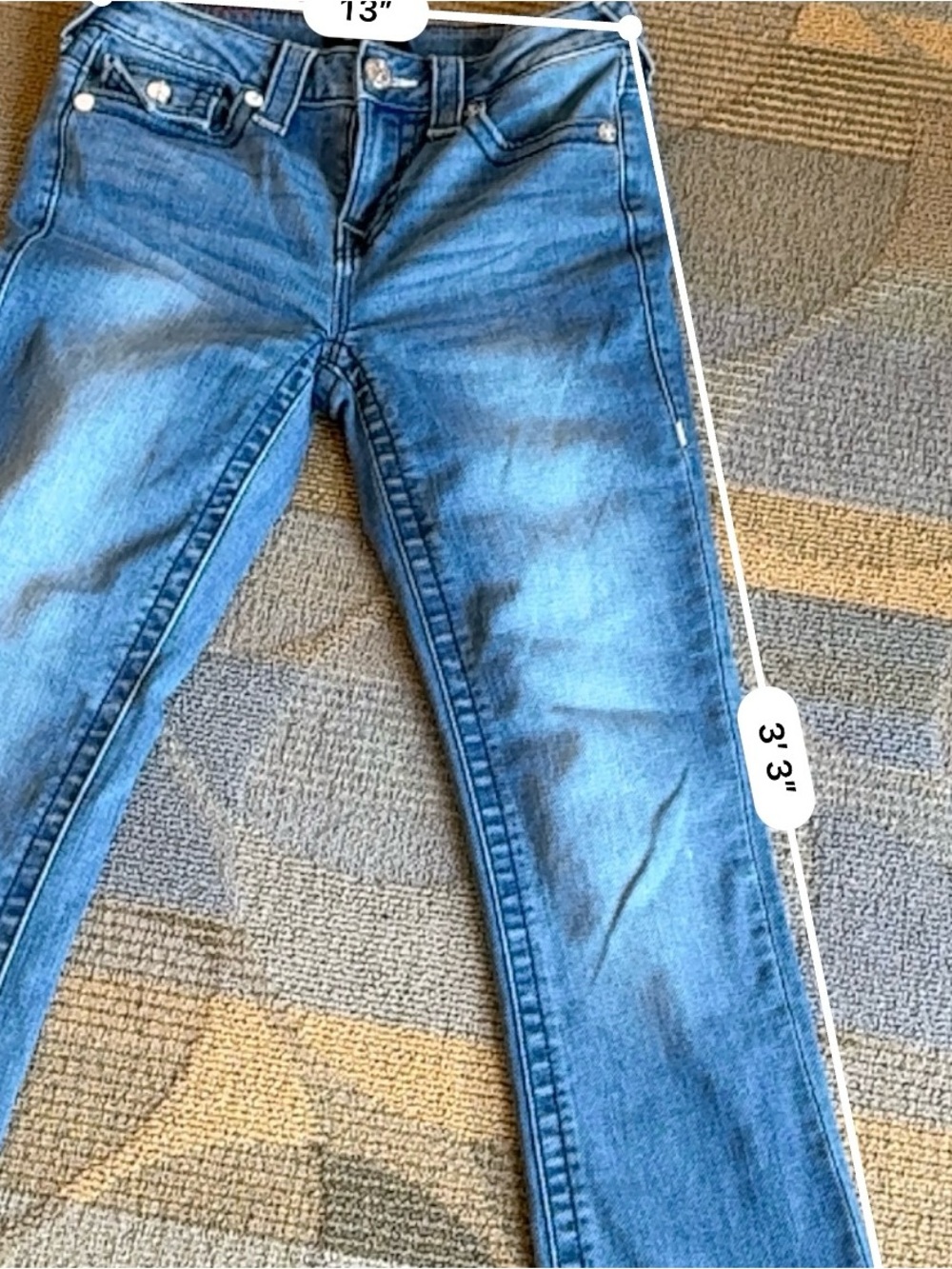 True Religion Becca‎ Mid Rise
Bootcut Jeans Women's Size 26
Blue Pockets Western - Picture 5 of 6